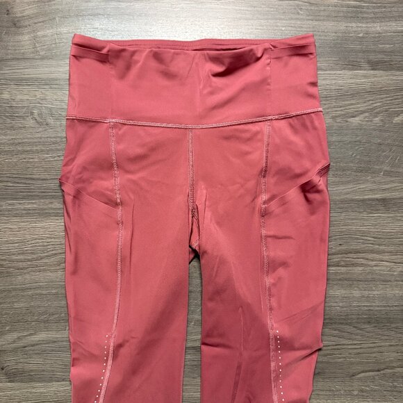 Lululemon Fast and Free High Rise Crop 21" Elite Leggings - Pink - Picture 6 of 11